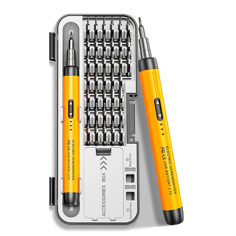 

Набор аккумуляторных USB-отверток 600 мАч Прецизионный ремонт DIY Набор отверток orange