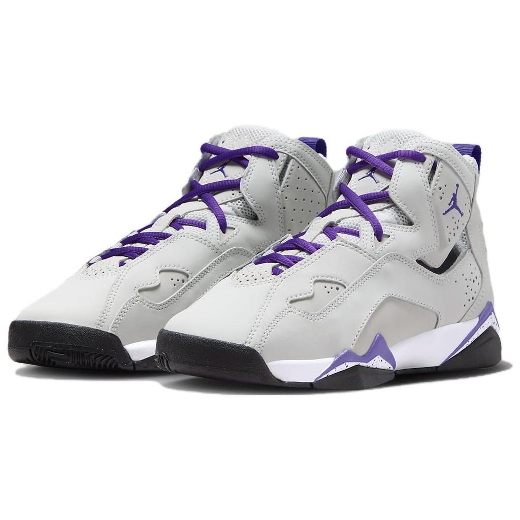 Air Jordan Jordan True Flight GS Base Grey Purple Venom Kids Sneakers Light-Base-Grey White Black 343795-052
