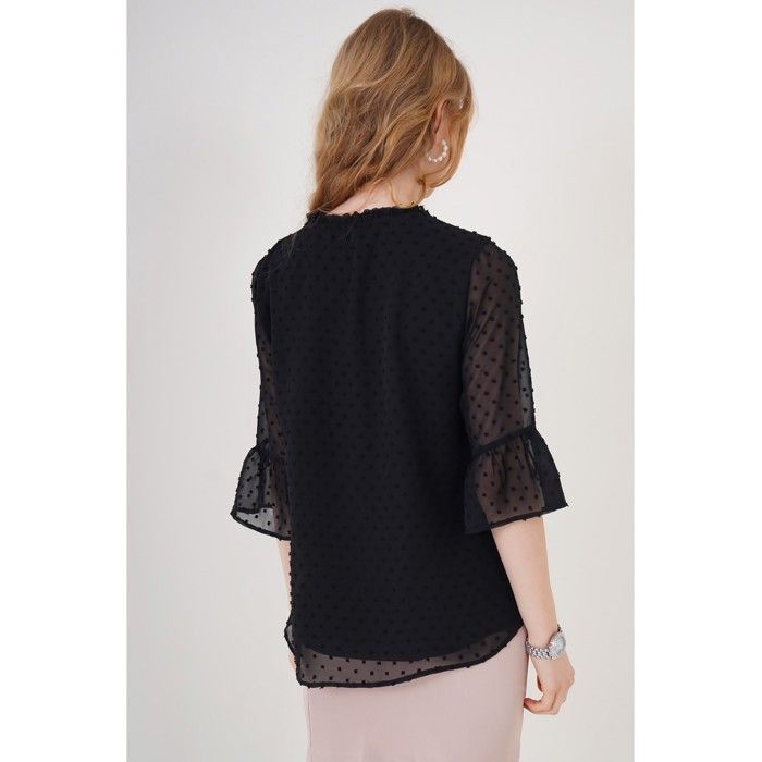 MT Clothes - Chemisier en mousseline Noir 38