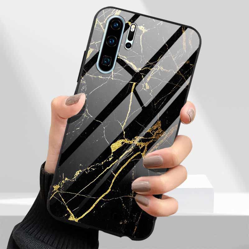 Tempered Glass Phone Cases for Huawei P30 Pro P20 P 30 P40 Lite P50 P60 Pro P30Lite P 20 60 Cover Hard PC Back Coque Shell Capa
