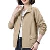 Short Coat Women's New Korean Version of Loose Fashion Simple Casual Versatile Solid Color Stand Collar Double Jacket Top