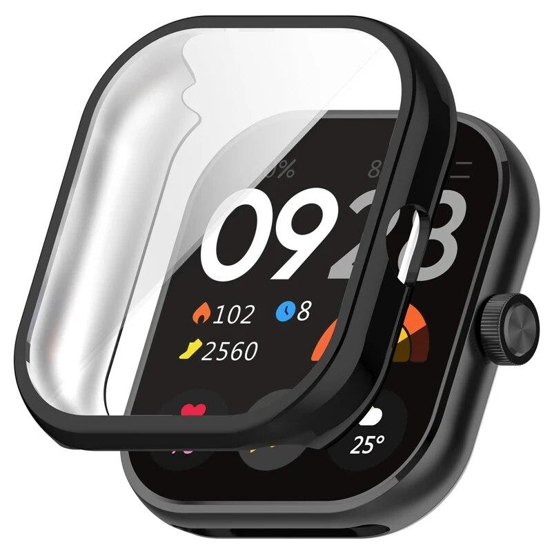 Soft Full Case+Tempered Glass For Redmi Watch 4 Protective Cases Screen Protector + Cover On  Redmi Watch 3 Active