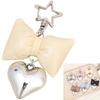 [profit.relaxed] Bag Charm Ladies Ribbon Heart Key Ring Travel (yellow)