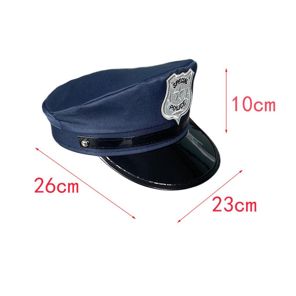 Children Police Hat Headdress Kids Police Officer Costume Hat for Halloween Fancy Dress Pretend Play Carnival Stage Performance
