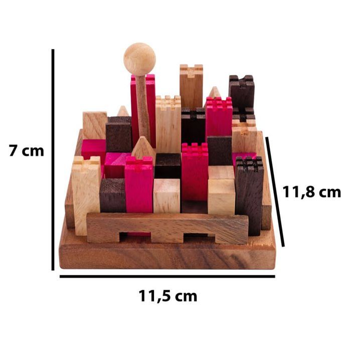Casse-tête en bois - Engelhart - Le Château Fort - 11 pièces - Écologique - Niveau difficile 4/5