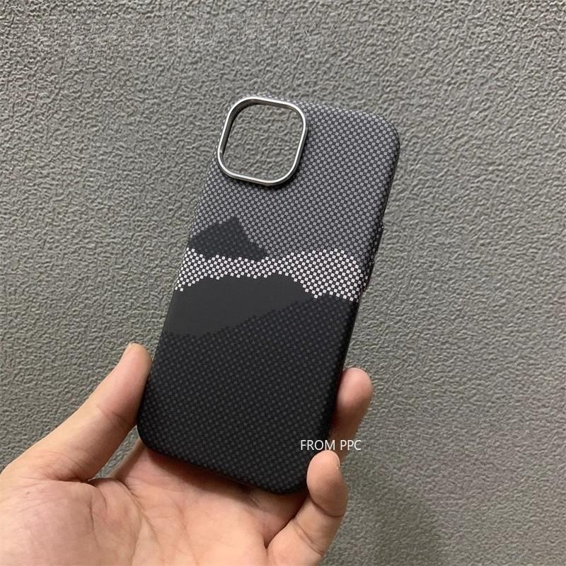 

New Relief Carbon Mountain Case for iPhone 17 16 15 Pro Max Magnetic Hard PC Back Cover Camera Frame Protective Phone Shell iPhone17 Pro Max