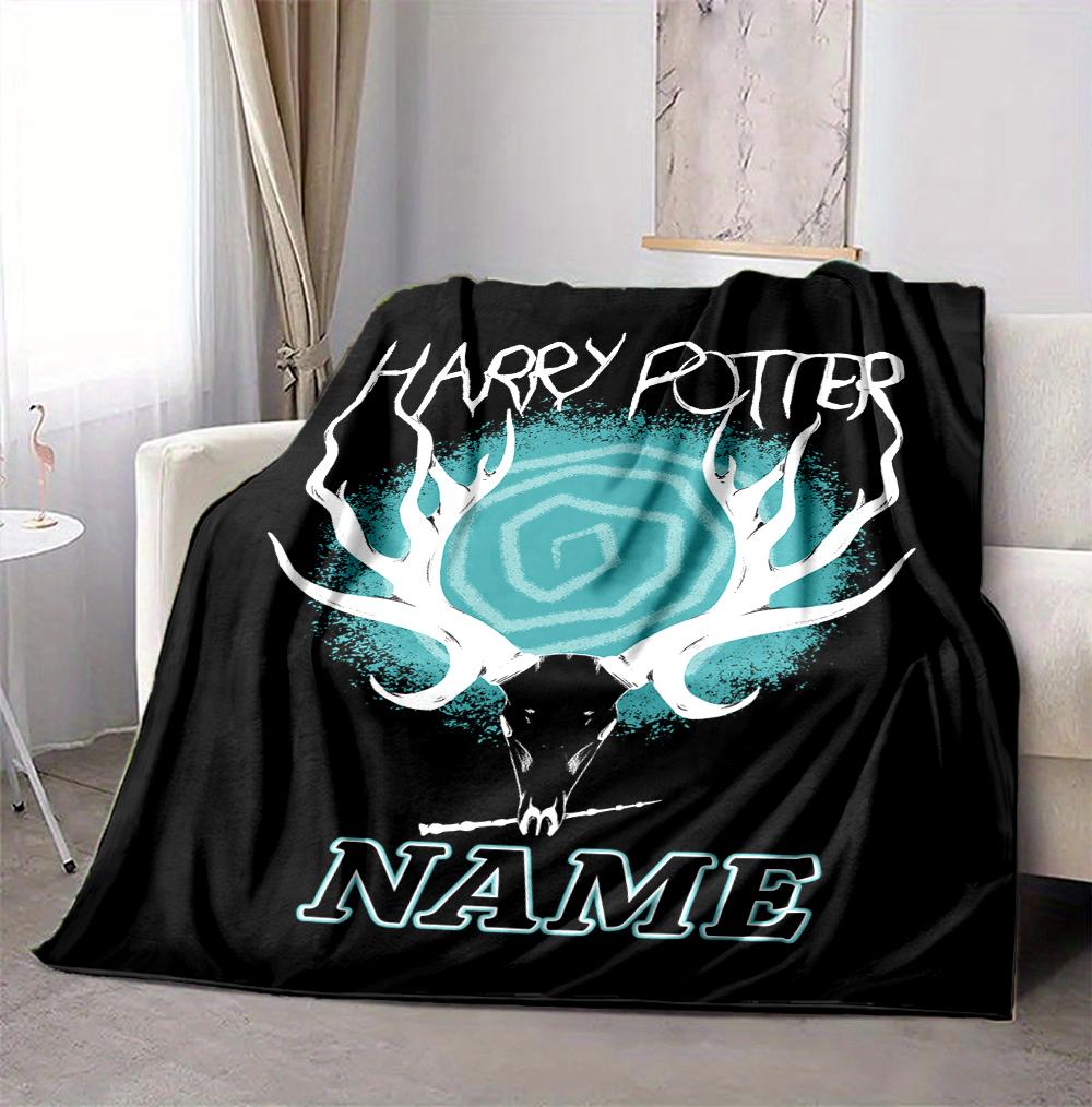 Custom Name Harry Potter Flannel Blanket Throw Blanket Soft Warm Sofa Bed Home Decor Unique Gift