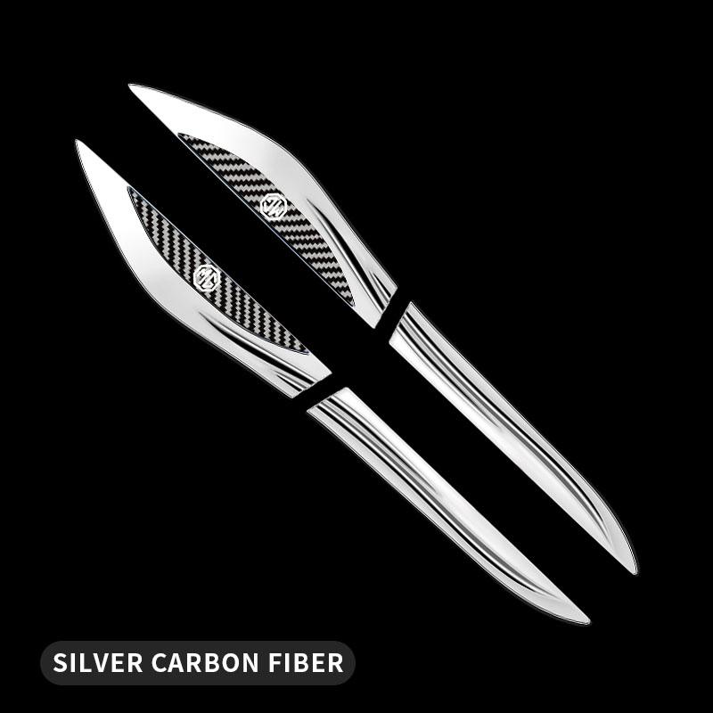 2pcs Car Side Fender Knife Stickers Emblem Badge Decals For Morris Garages MG MG3 MG5 MG6 MG7 GT GS Hector HS ZS ZX