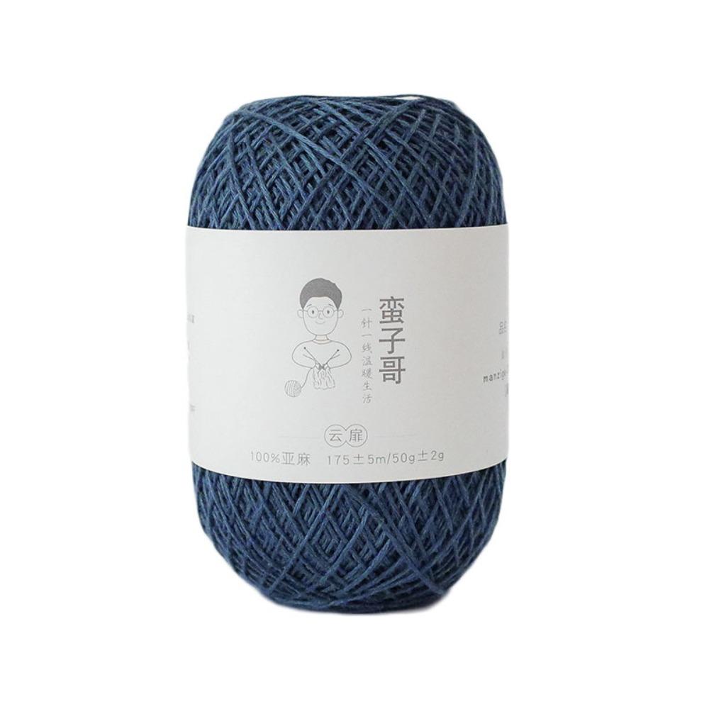 

1 мм Пряжа для вязания крючком Мягкая вязаная пряжа Свитер Льняная пряжа Шитье синий