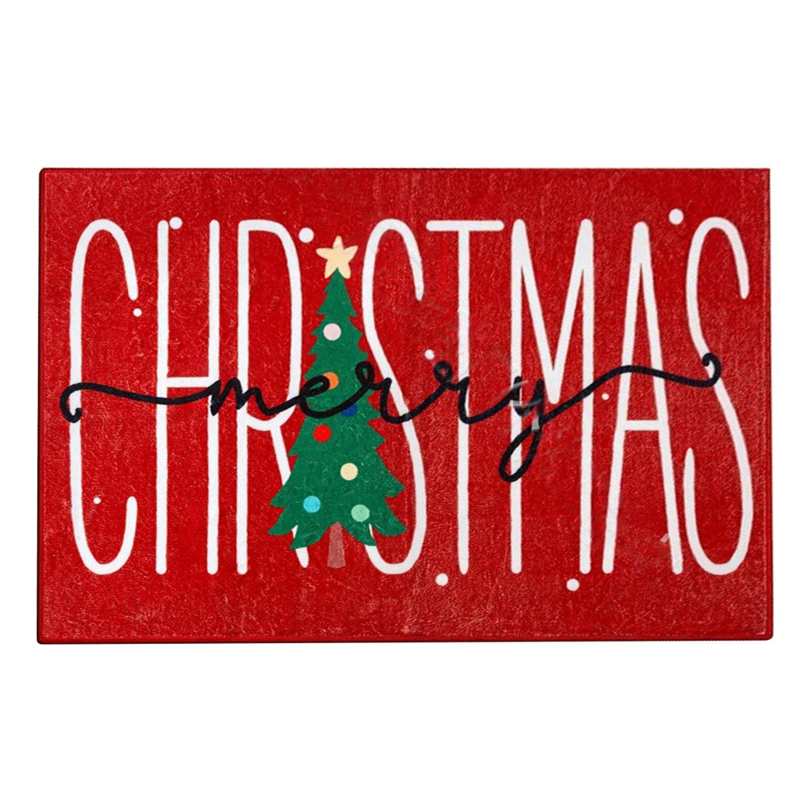 

Christmas Bath Blanket Cartoon Anime Tufted Bath Mat Non- Bathroom Bath Rug Front Door Mat One Size
