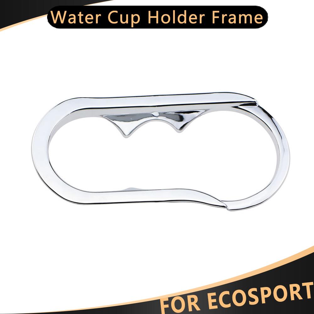 ABS Chrom Auto Wasserbecherhalter Rahmen Dekoration Aufkleber Trim Pailletten für Ford Ecosport 2013–2017 LHD Innenraum