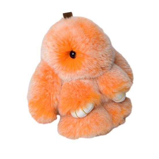 Frosted Bunny Plush Keychain 15cm Soft Faux Rabbit Fur Pendant for Bags Keys Cute Standing Stuffed Animal Adorable Birthday Gift for Girls Rabbit
