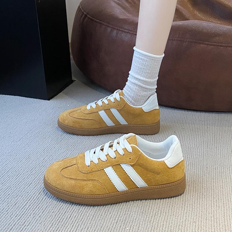 Flat Bottom German Training Shoes Women's New Spring and Summer Retro Niche Versatile Sports Board Shoes Fashion Casual White Shoes