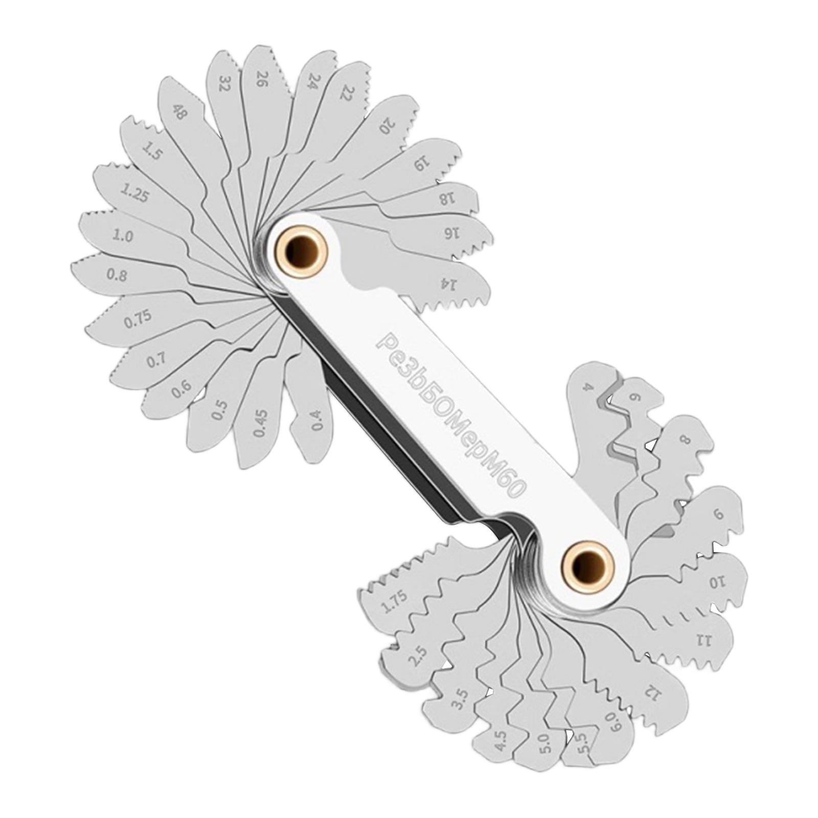 

Набор резьбомеров 40 штук, резьбомер, подходит для промышленных измерений и DIY-проектов, точные промышленные измерения