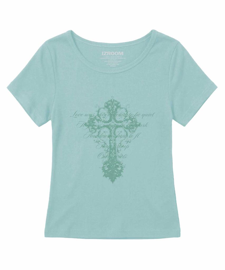 Ijeulum Soma Cross Slim Fit Short Sleeve T-Shirt (Mint)