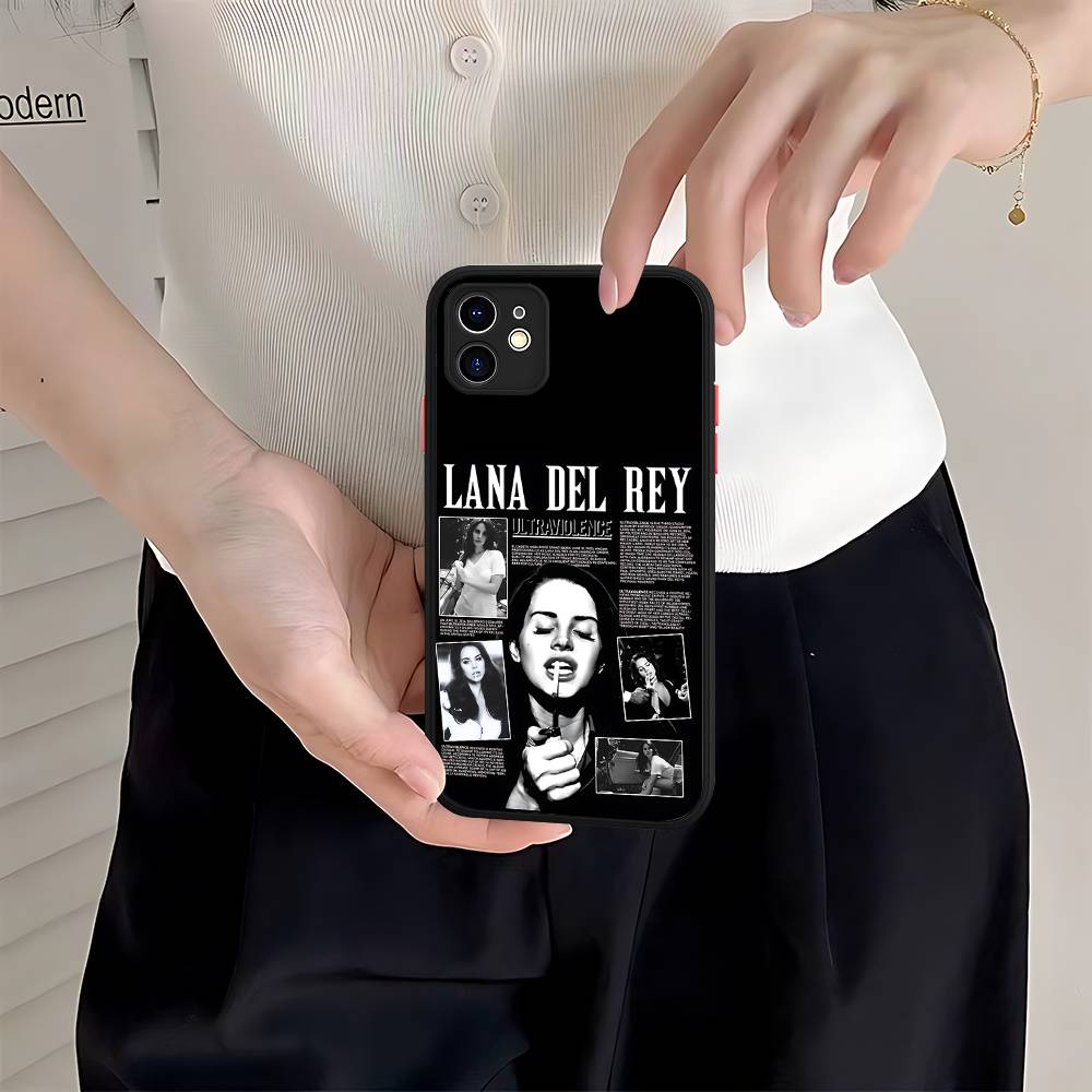 Singer Lana Del Rey For IPhone Air 16 15 14 Plus 13 12 11 Pro Max Matte Cover Jelly Shockproof Phone Case
