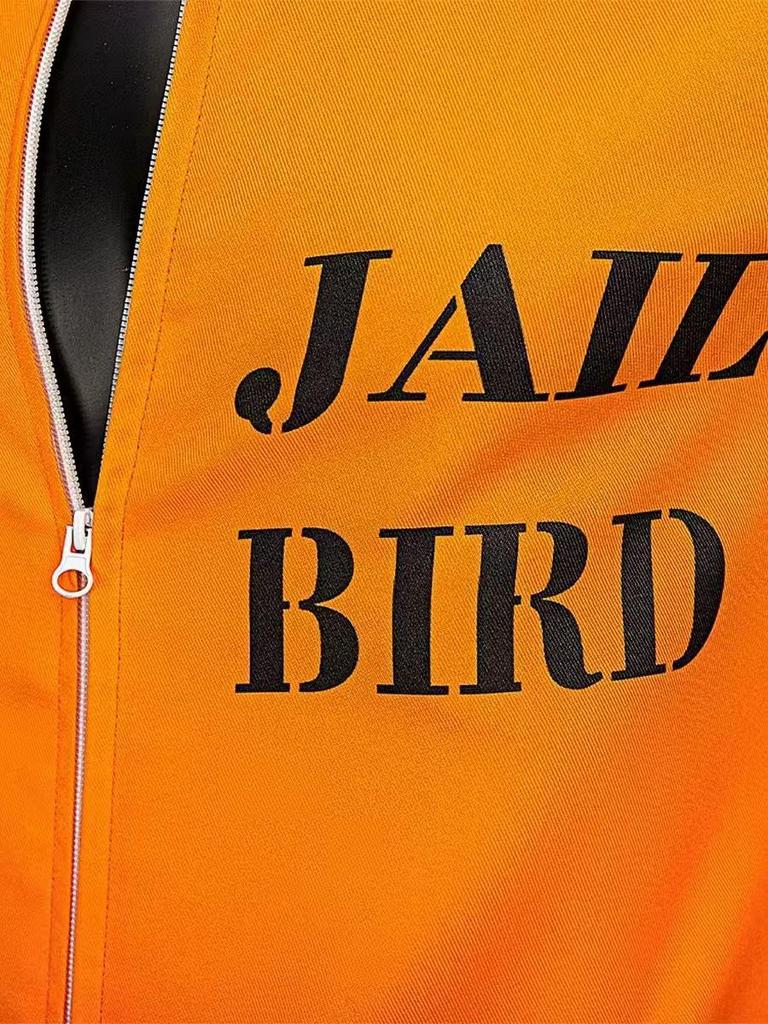 Halloween Cosplay Prisoner Costume: Unisex Orange Jumpsuit for Role Play & Stage Performance