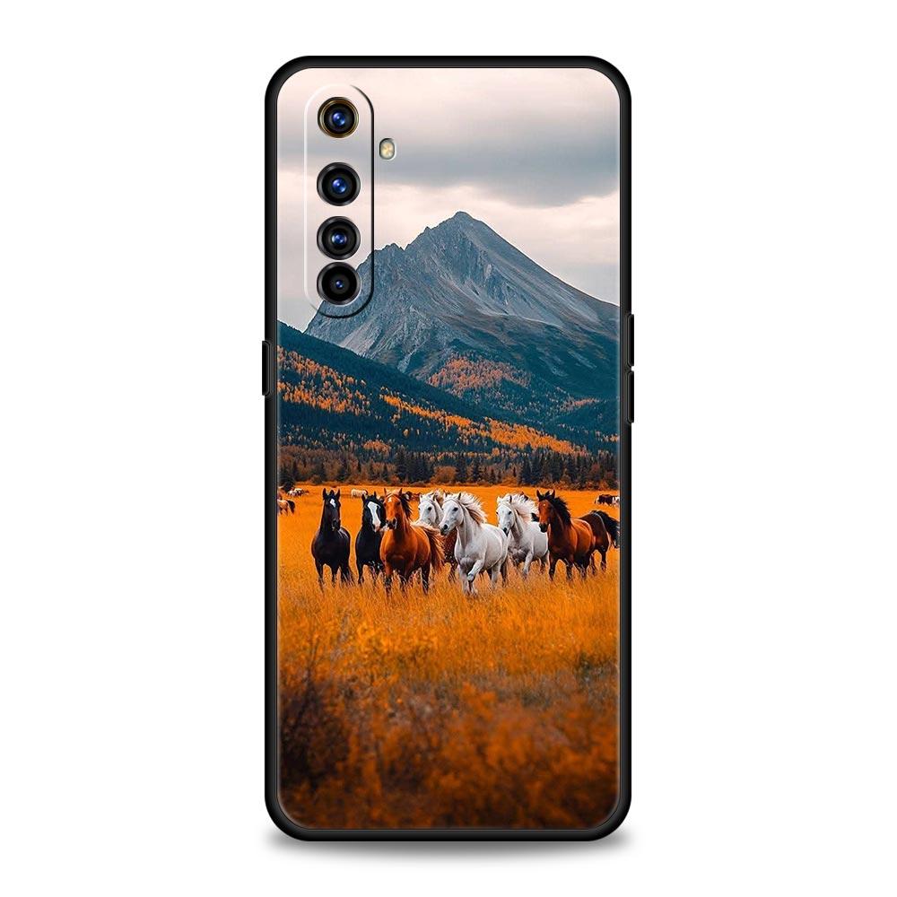 Mountain Peaks Landscape Phone Case For Realme 13 12 10 9 8 7 GT3 GT5 GT2 Pro Plus 5G C21 C25 C35 GT Neo 2 3 3T 5 Cover
