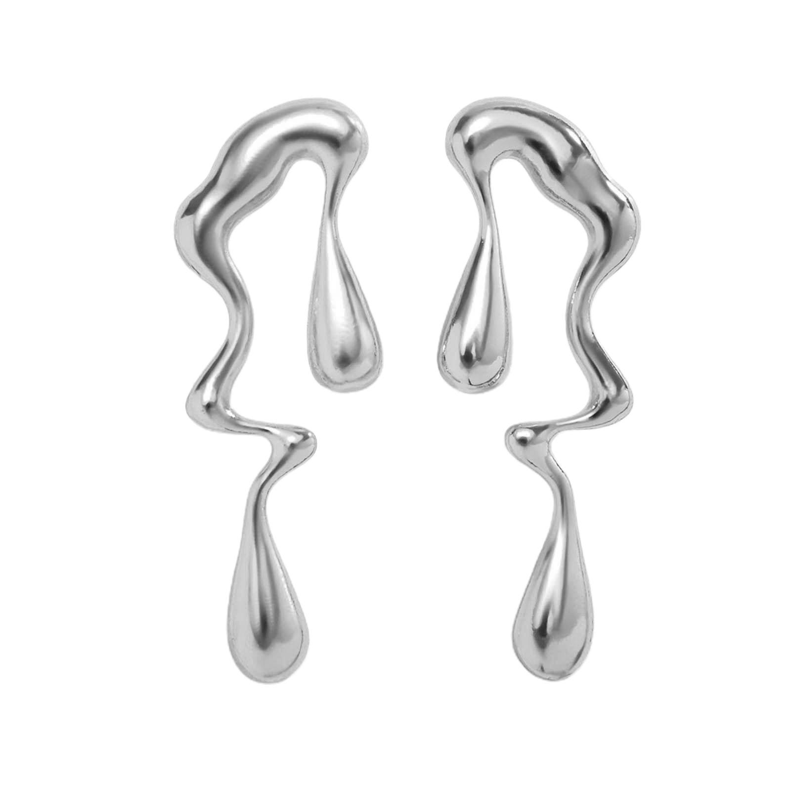 

Retro Charm Ear studs Party Jewelry Gold/Silver Color Irregular Earrings Gothic Aesthetics Water Droplet Accessories 1