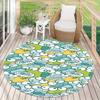 Kawaii Cartoon Keroppi Round Carpet Non-Slip Circle Area Rug Children Playroom Nursery Bedroom Home Floor Mat
