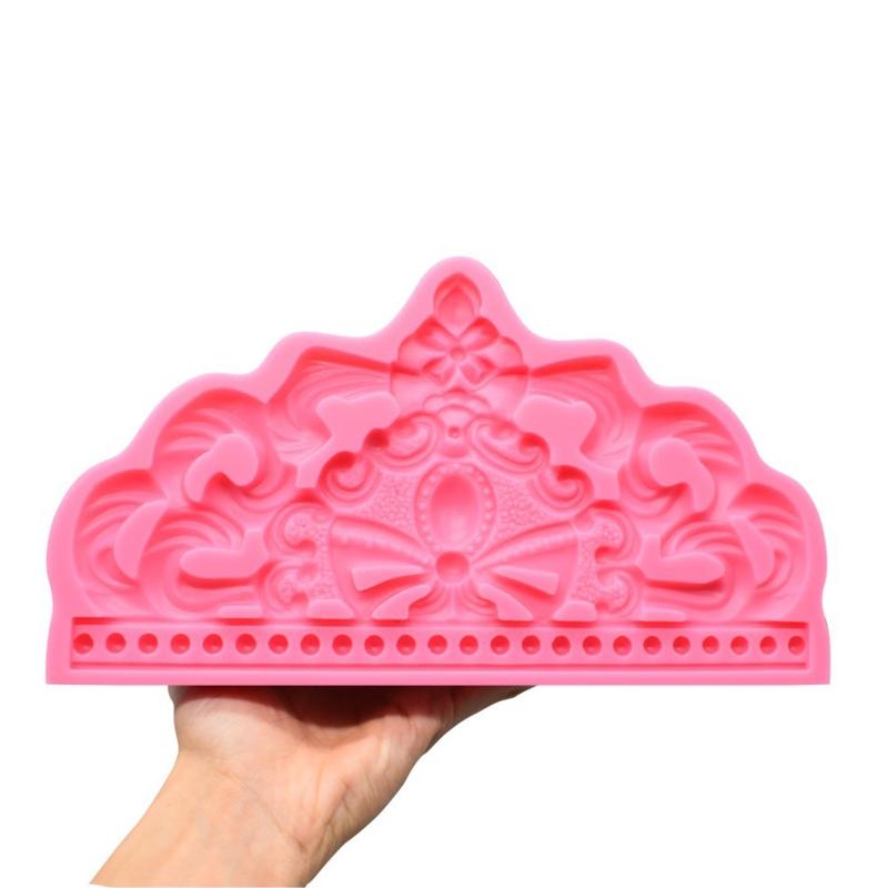 Cute Crown Shape Sugar Craft Paste Mold Chocolate Candy Art Silicone Soap Mold Household Candle Molds DIY Handmade