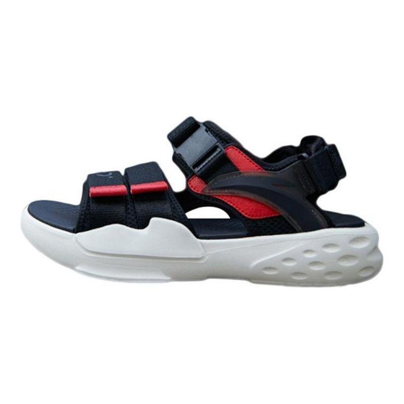 

Anta Men C37 Life Collection Outdoor Patchwork Beach Sandals Black Red 912126961-2 44