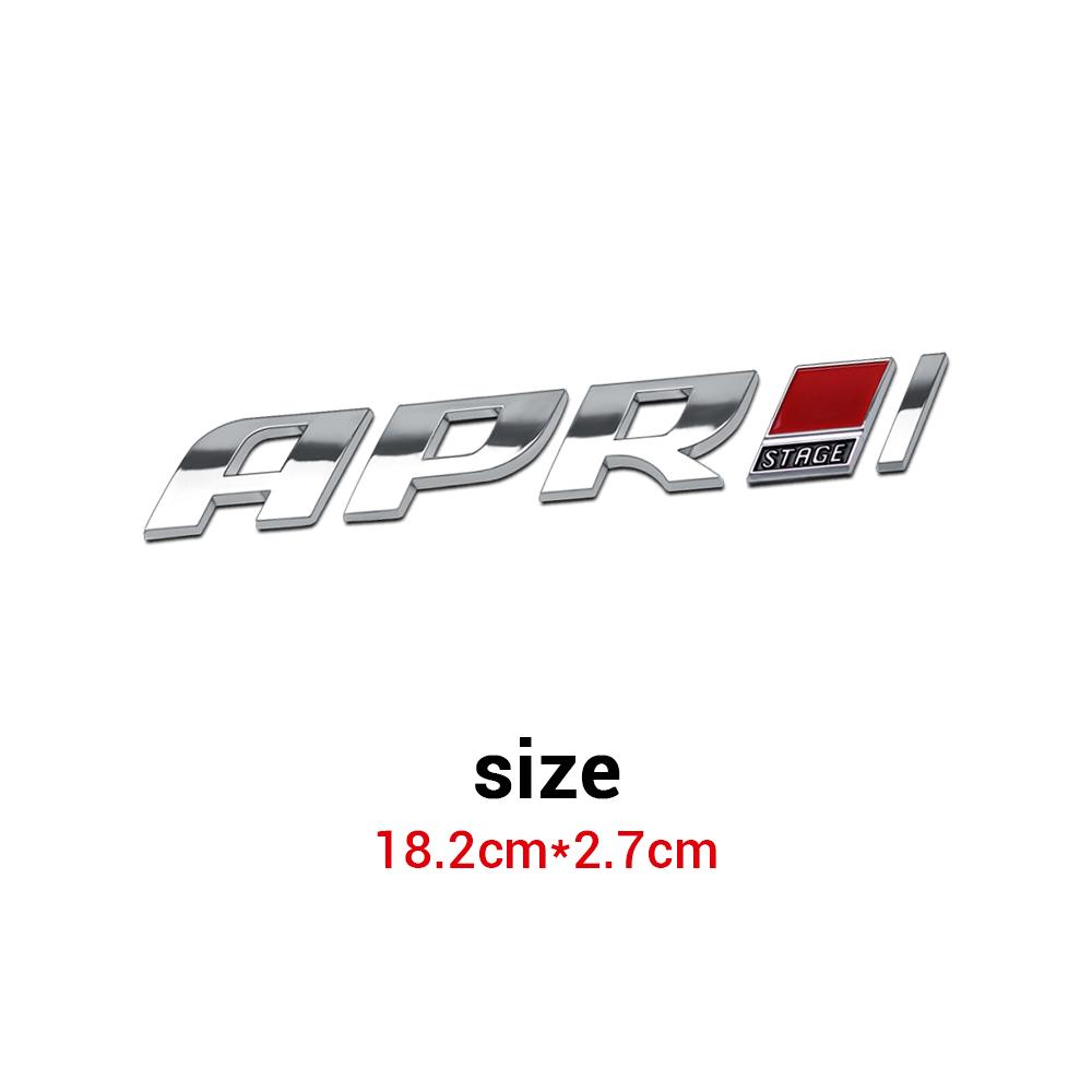 AABIN1 Emblema 3D in ABS APR Stage III Adesivo Decorativo per Carrozzeria e Bagagliaio per Volkswagen Vw T5 Cc Scirocco Tiguan Mk2 Polo 6R Jetta Mk6 Gti Golf
