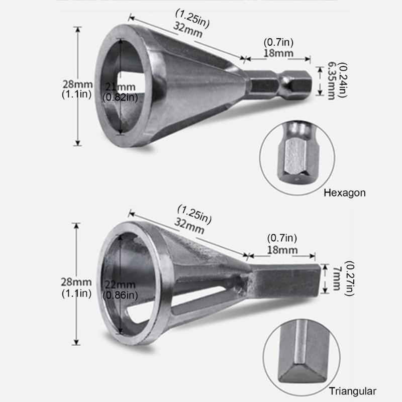 Functional Deburring Tool Kit with Triangular Hexagonal Grooves Accuracy Machining Essential for Engineers Craftsmen