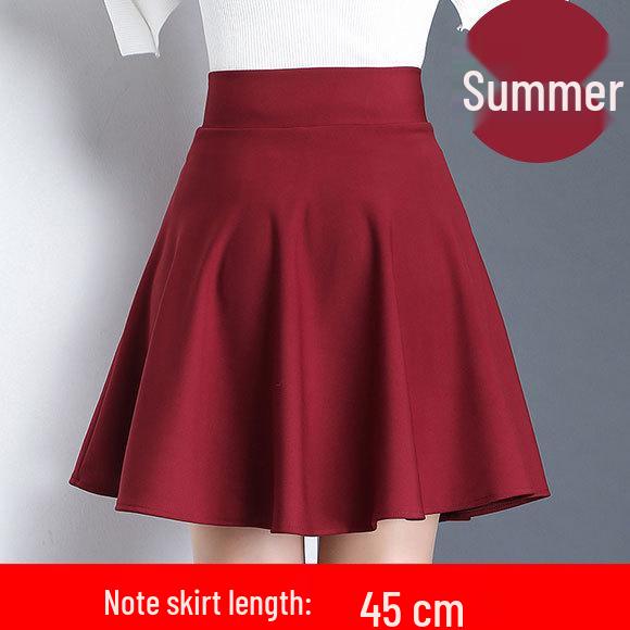 Sukně á la korejský styl s vysokým pasem, plisovaná, áčková - Dámská midisukně deštníkového střihu v jednobarevném provedení.