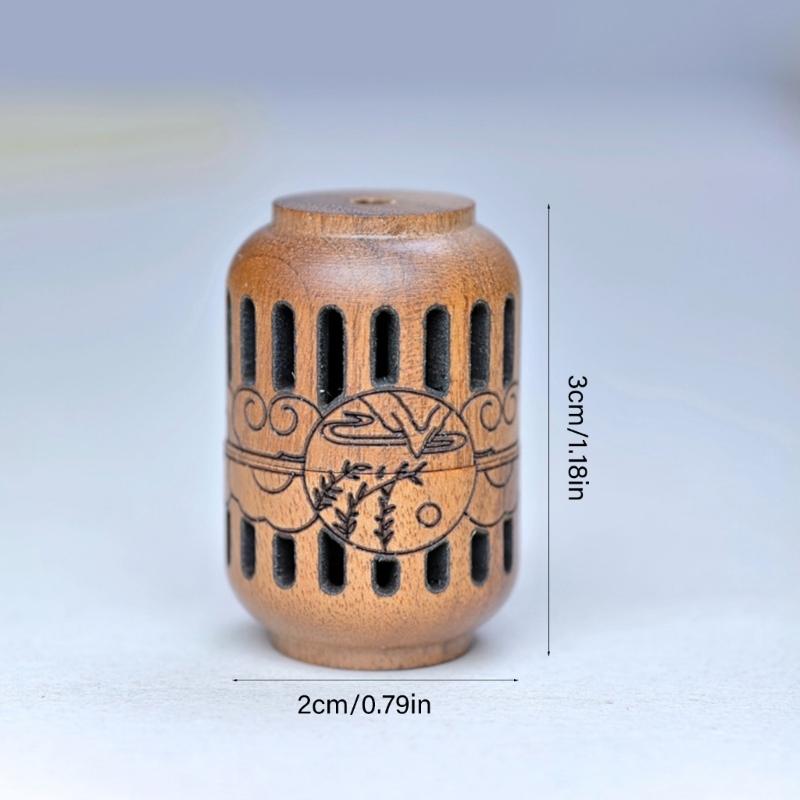 Dispenser di Fragranze in Legno Intagliato Per Oli Essenziali Incensi Sfera Diffusore Profumato Bottiglia Come Decorazione da Appendere per la Casa
