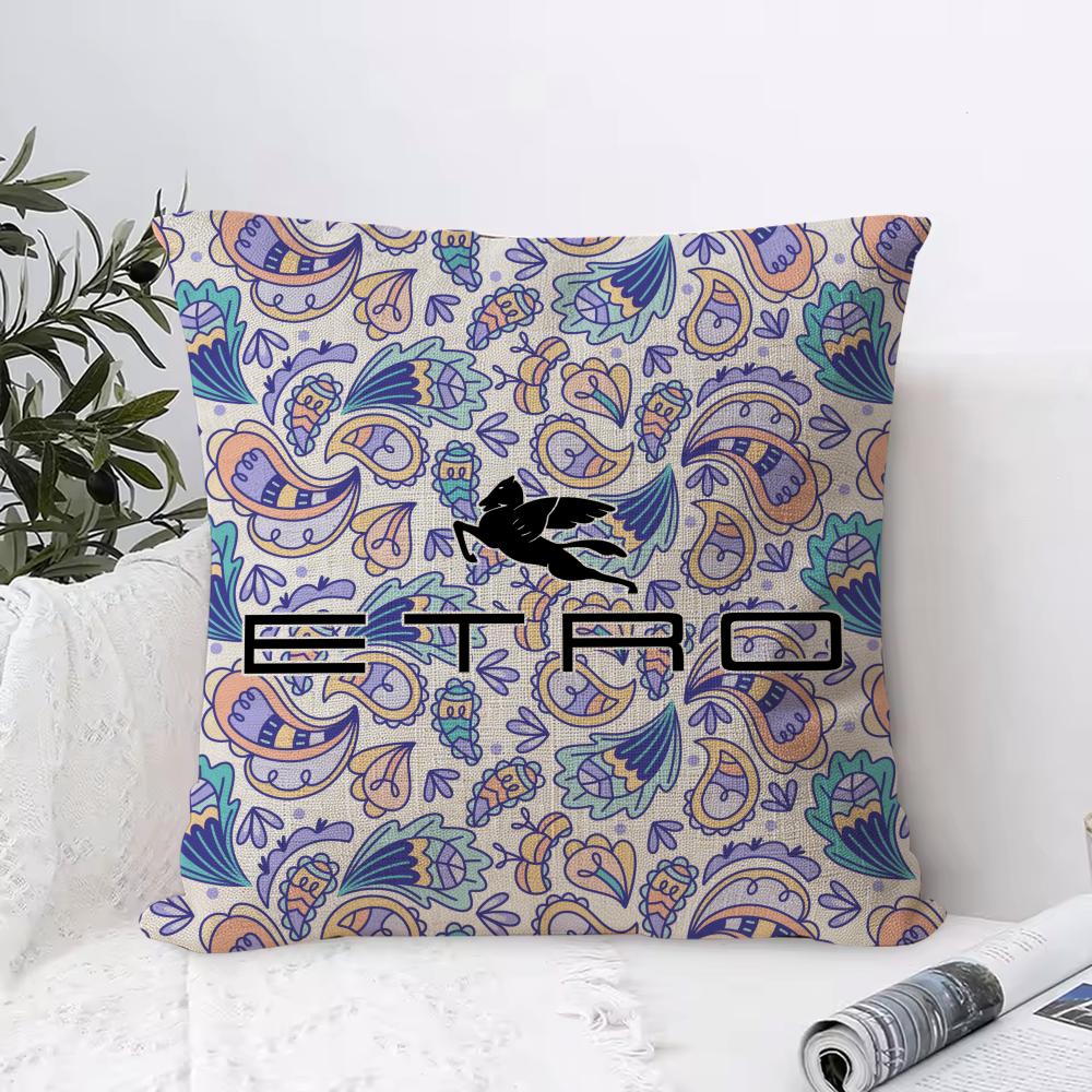 Design EEtro Cushion Cover Eco Linen Pillow Case DoubleSided Print Breathable Durable Hidden Zipper Home Decor Gift