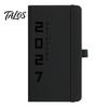 Personal Memo Organizer 2027 Daily Weekly Planner with Elastic Strap And Pen Holder, PU Academic Year Calendar Leather Cover Agenda Notebook,