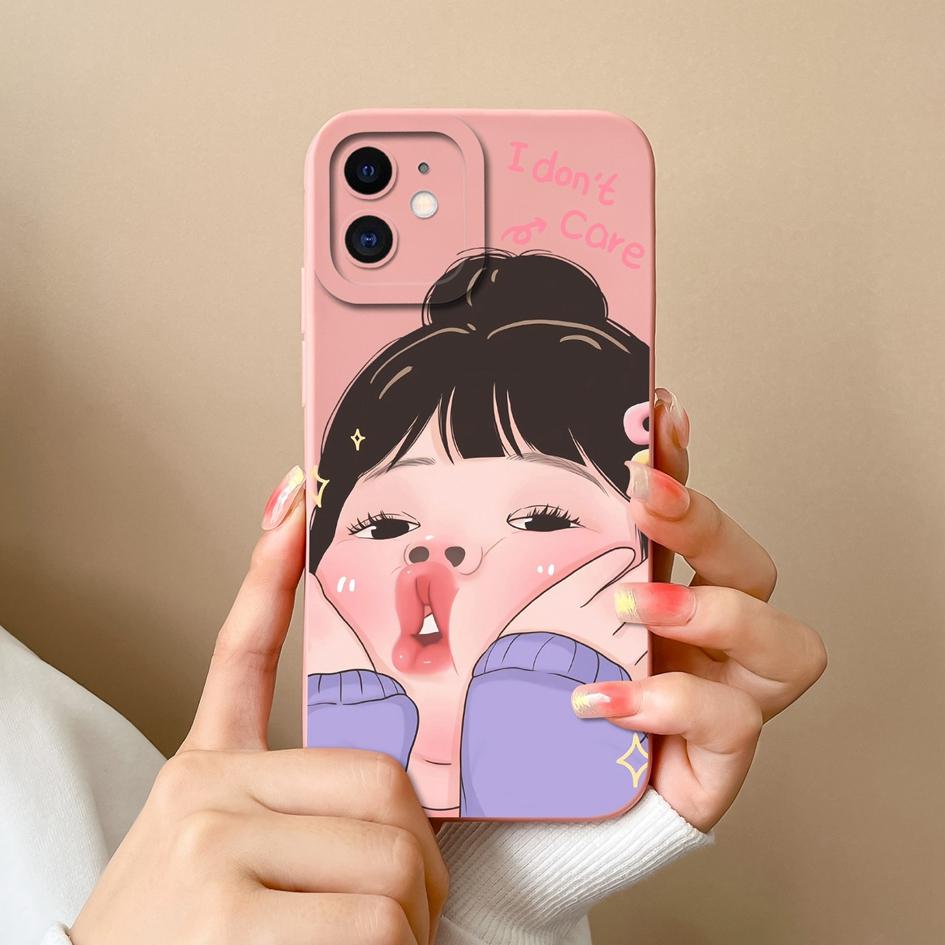 

Чехол для Apple iPhone 6 7 8 Plus 11 12 Pro Max 12 Mini из мягкого жидкого силикона с рисунком мультяшного кота, высококачественные чехлы для защиты камеры для iPhone iPhone 12 Pro Max