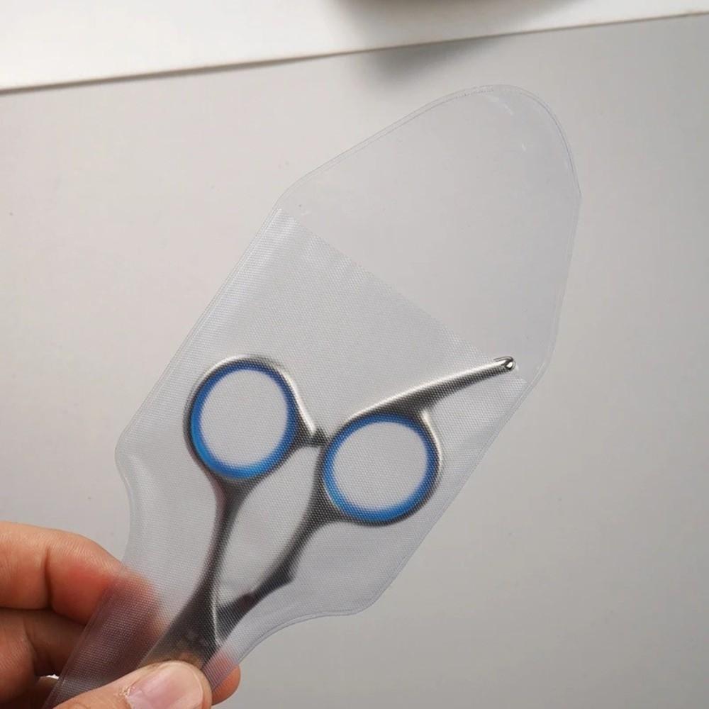 10pcs Single-sided Hair Scissors Sleeves PVC Waterproof Sharpening Tool Protection Disposable Scissors Bag Tool Protection