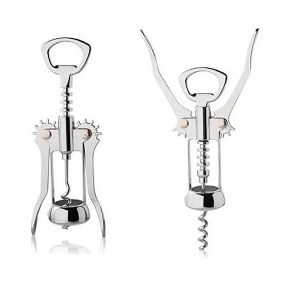 Portable Stainless Steel Red Wine Opener Wing Type Metal Sommeliers Corkscrew Bottle Openers Corkscrews Wine Cork Remover
