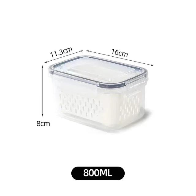 Food Grade Storage Box Fridge Organizer Fresh Vegetable Fruit Boxes Drain Basket Refrigerator Food Storage Container Drain Box