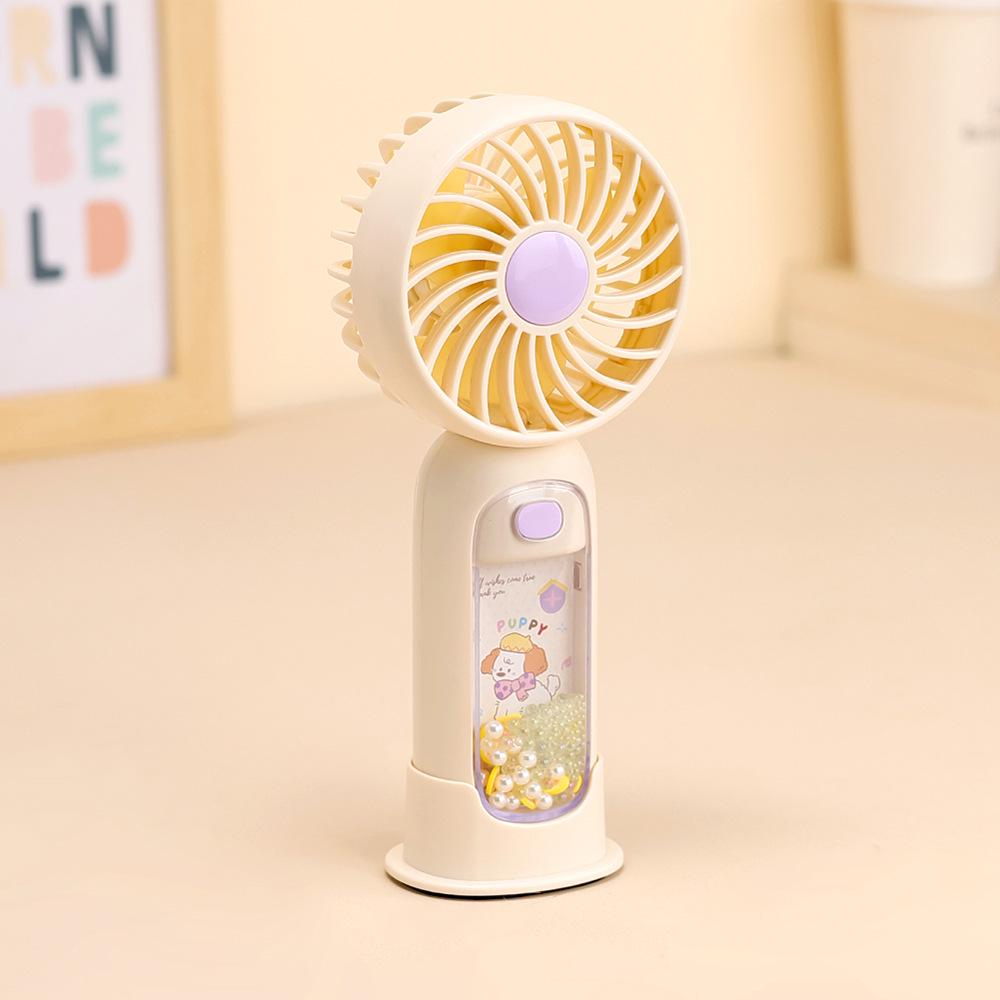 Colorful Iridescent Three-Color Dual-Use Handheld Desktop Fan