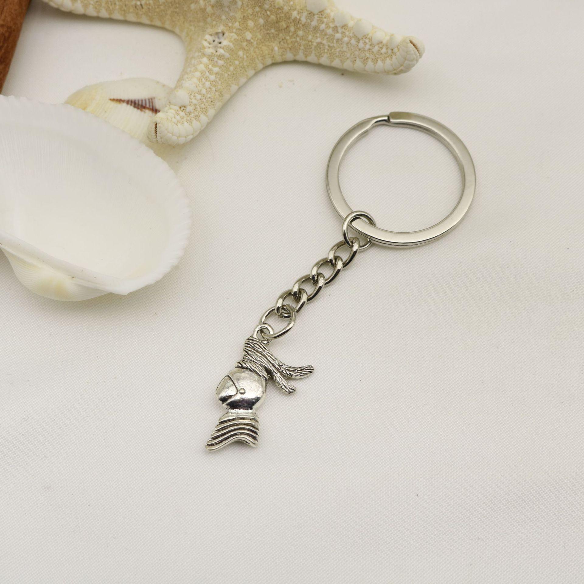 Hot Selling Simple Combat Helmet Keychain Pendant