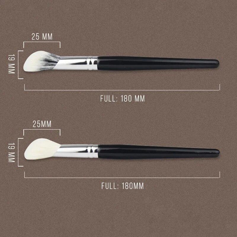 Slanted Cheek Blush Powder Highlight Makeup Brush Soft Goat Hair Cosmetic Tool Medium-sized Multi-purpose for Sculpting