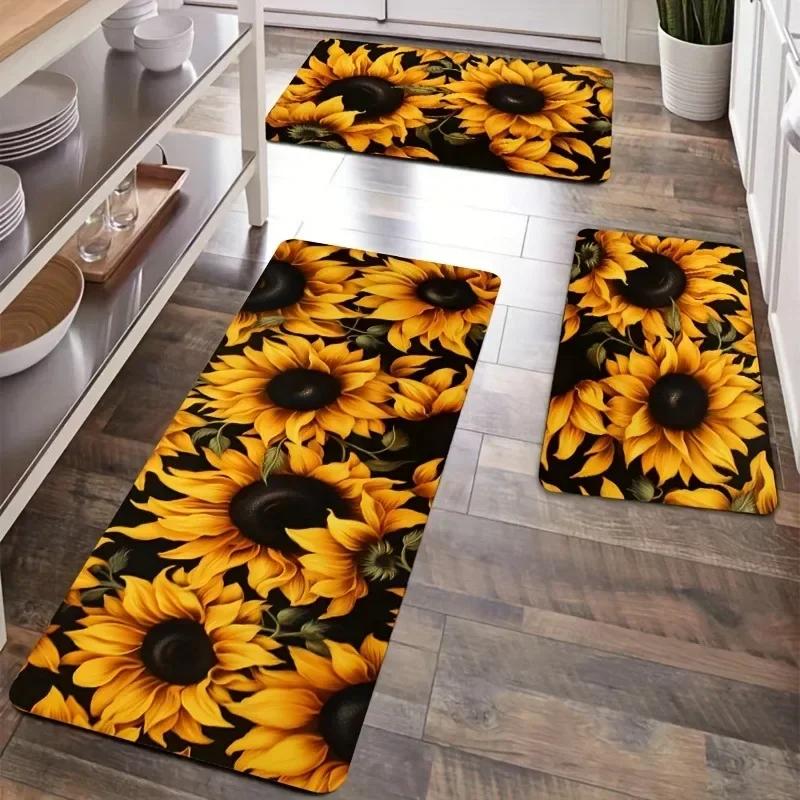 1PC Beach&Wave Pattern Door Mats Kitchen Rugs Non-Slip Pop Design Living Room Rugs Bath Mat Carpet for Home Sink Laundry Decor