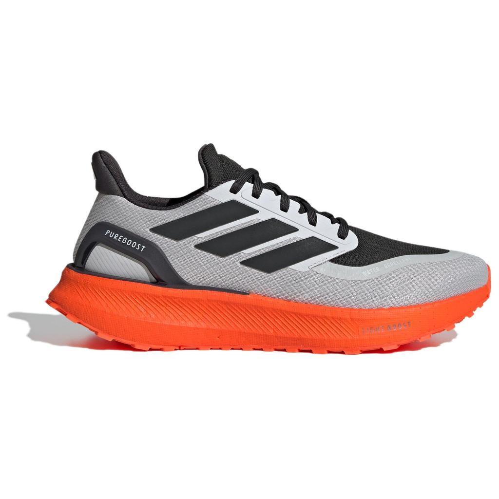 adidas Pureboost 5 Wygodne Wszechstronne Antypoślizgowe Odporne na Ścieranie Buty do Biegania z Niską Cholewką Unisex Buty do Biegania Szary Pomarańczowy JR7681