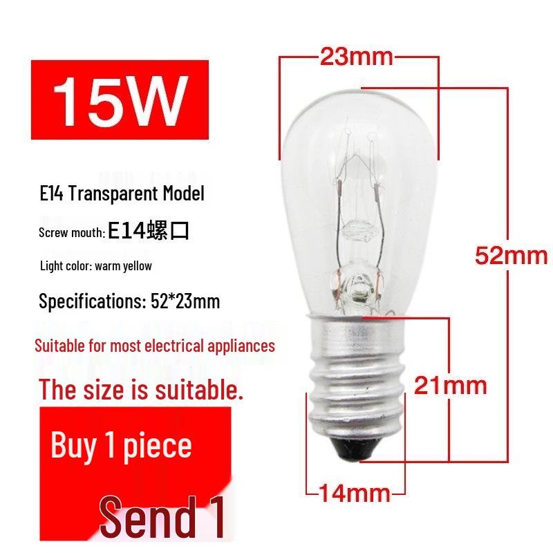 15W/20W Screw-in Bulb for Refrigerator, Freezer, Range Hood, Microwave Oven