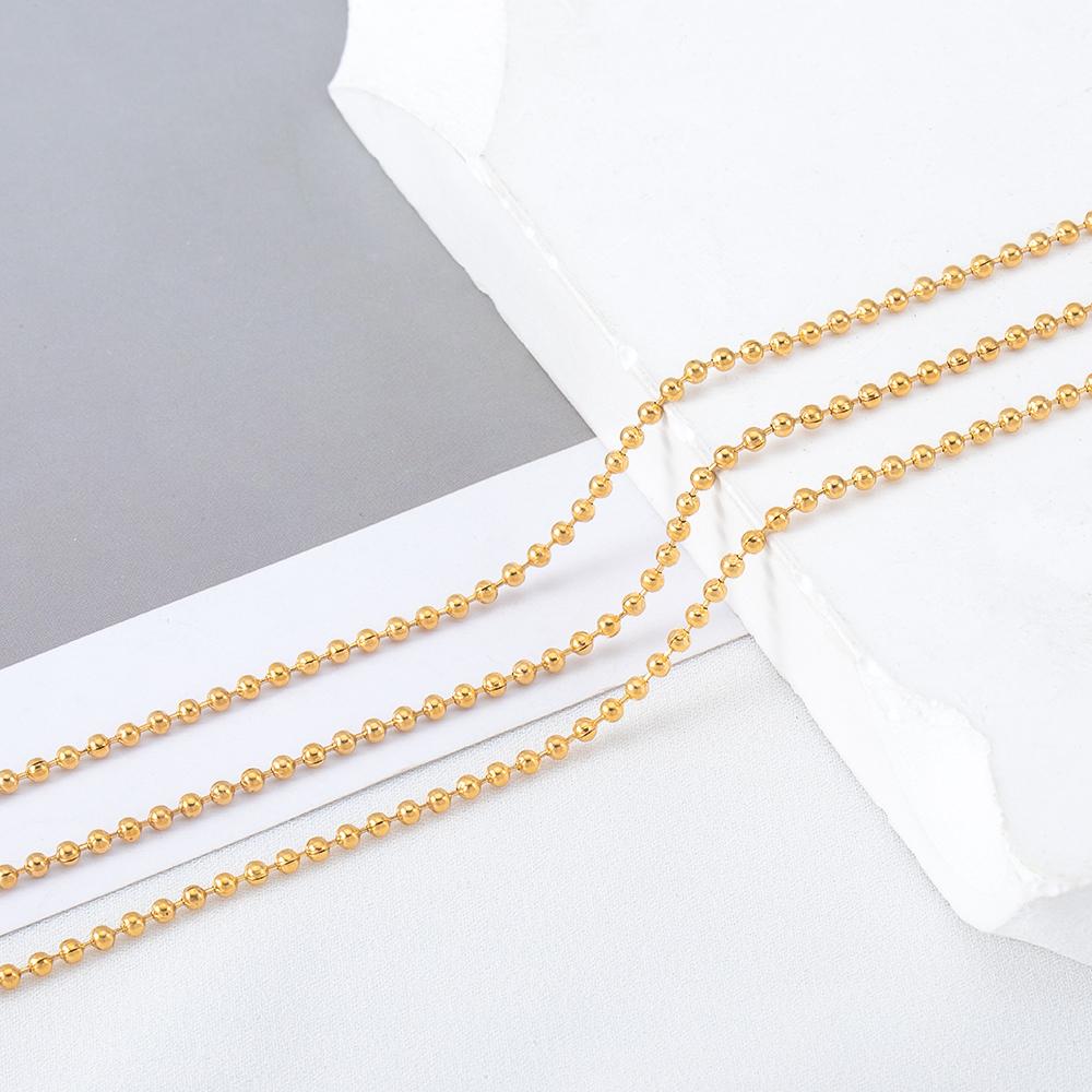 2Meters Multi-Style Stainless Steel Gold Color Link Chain for DIY Women Man Bracelet Necklace Chains Jewelry Making Accessories