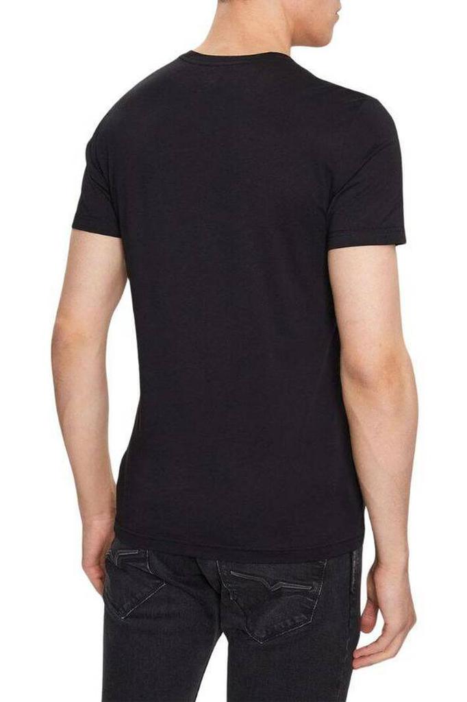 Emporio Armani Men's Black Cotton T-shirt, Short Sleeve, Size XL