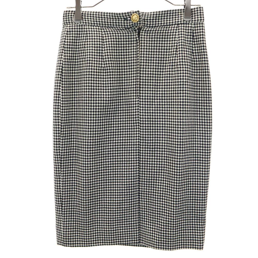 Salvatore Ferragamo made in Italy Houndstooth Pattern Mimole length Tight Skirt Women Used