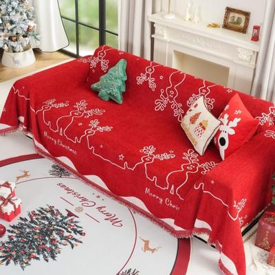 Ganzjahres-Camping-Picknick-Sofabezug Weihnachtsbaum-Funda-Sofa Chenille-Sofabezüge Matten Überwurfdecken