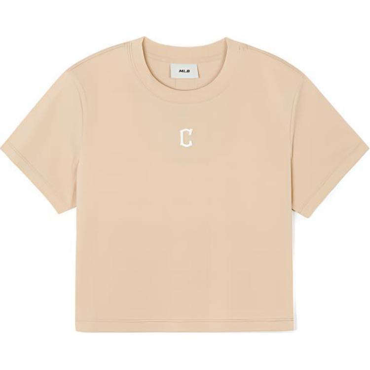 New MLB T Shirt Women's Light Beige 3FTSB0443-45BGL