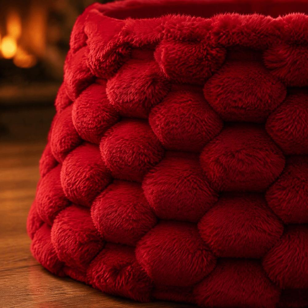 Round Christmas Tree Skirt Foldable Xmas Tree Base Decor New Tree Bottom Decoration Party