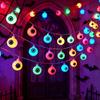 LED Pumpkin Lantern Halloween String Lights - Indoor Decorative Colored Lights for a Spooky Atmosphere