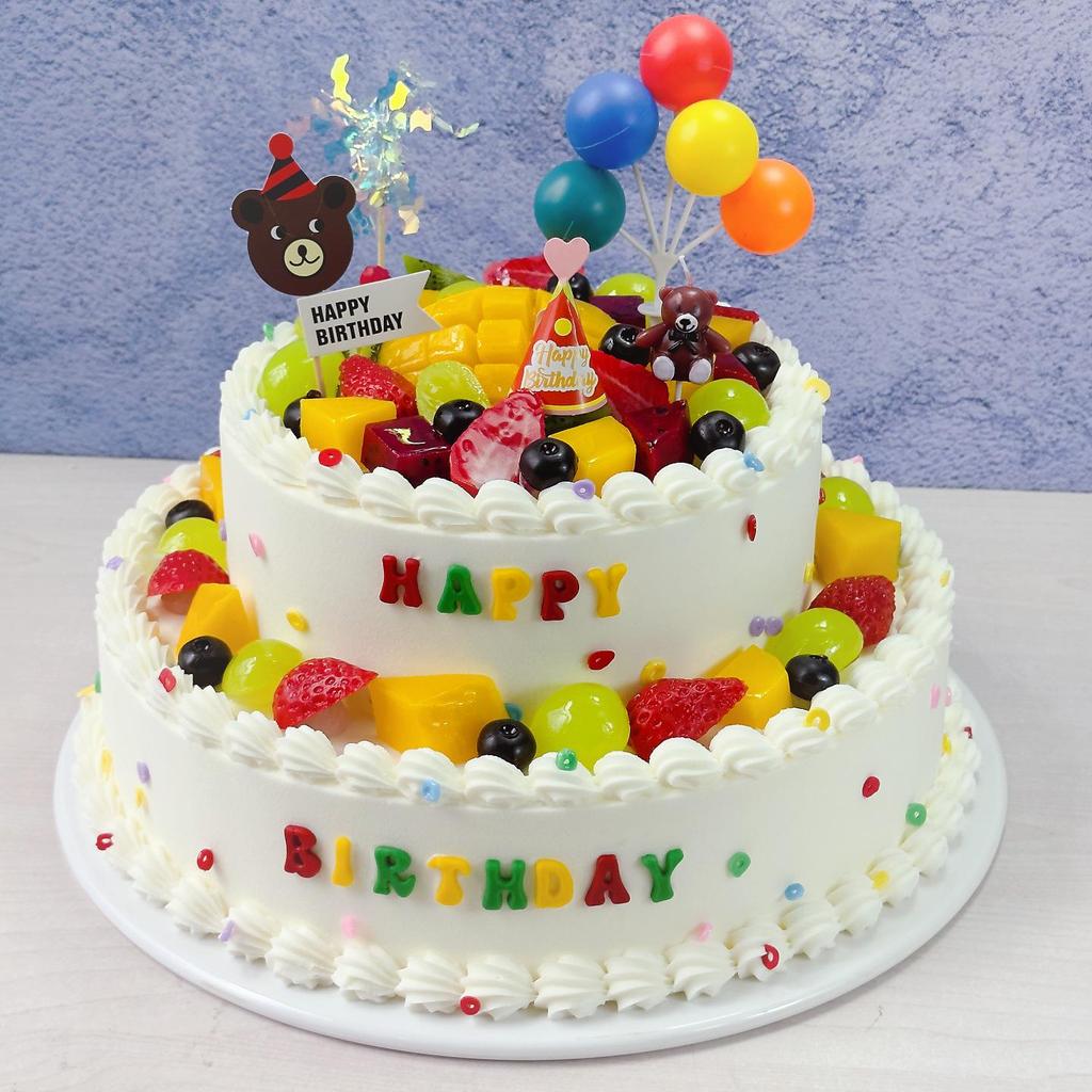 2025 Europäisches zweistöckiges Obstkuchenmodell für Ausstellungszwecke